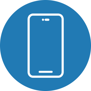 SERVICES phone blue
